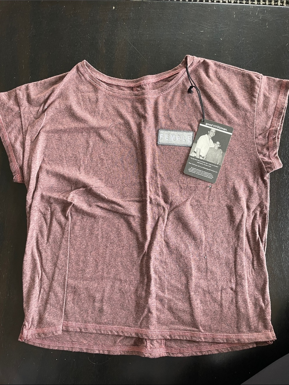 goodhyouman Women's Short Sleeve Tee in Mauve / Dusty Rose